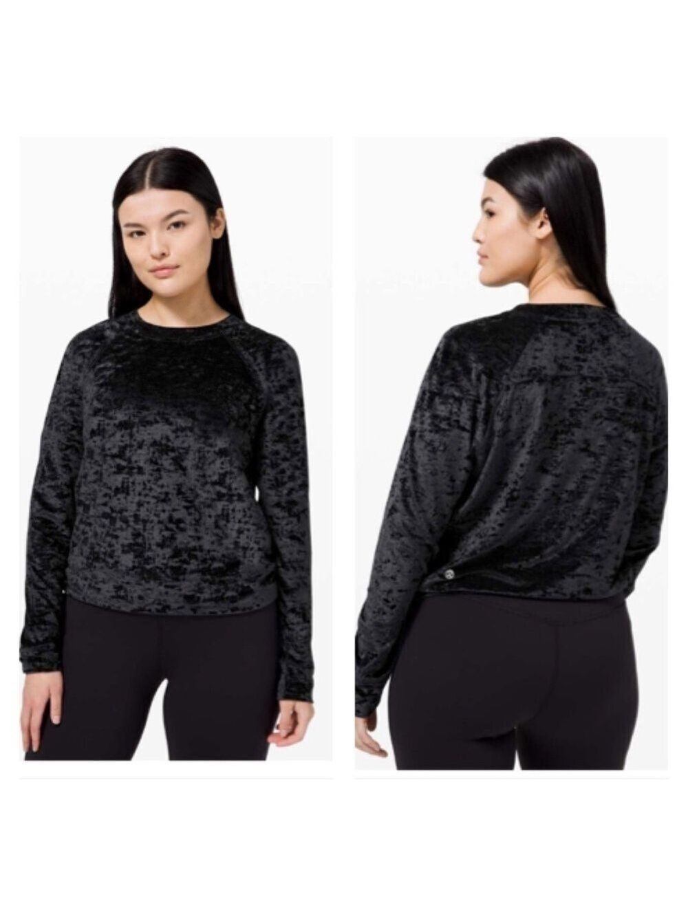 Lululemon Warm Down Crew Crushed Velvet
Black Size 8